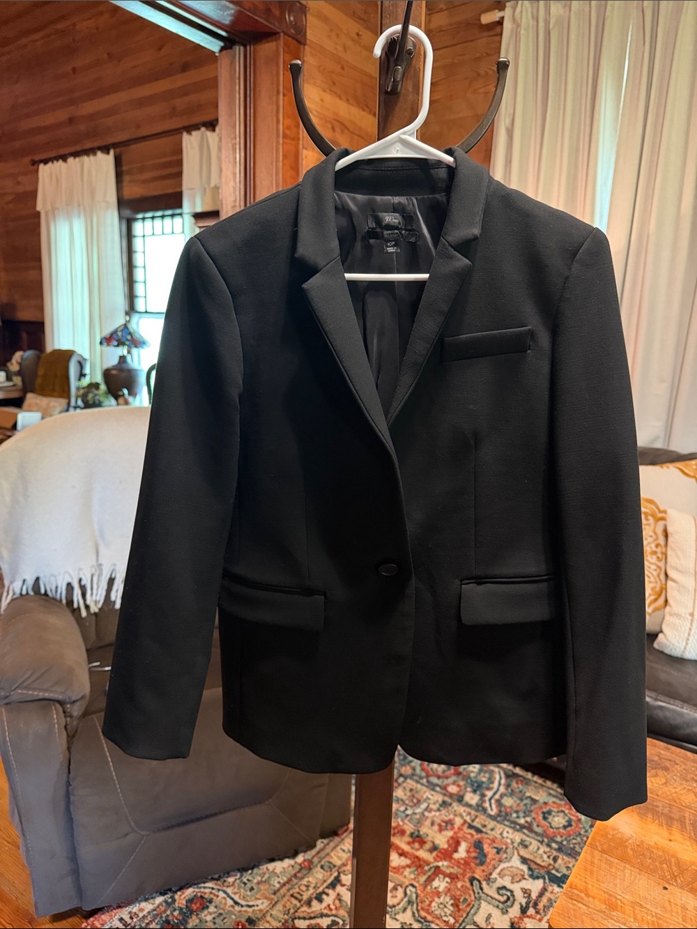 J. Crew Women's Black Single-Button Blazer